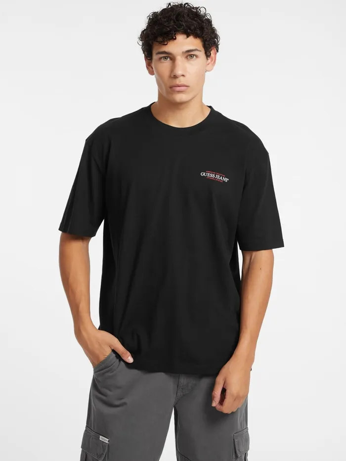 GUESS T Shirts and Tanks Oversized American Tradition Tee Beige 8211 Men