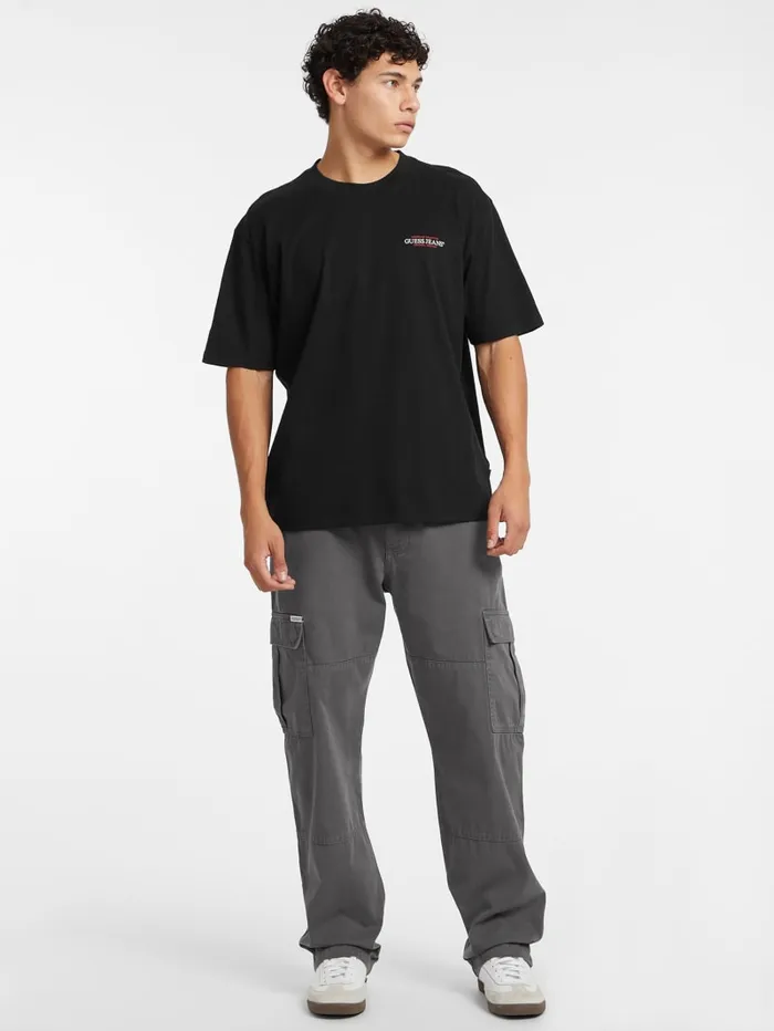 GUESS T Shirts and Tanks Oversized American Tradition Tee Beige 8211 Men