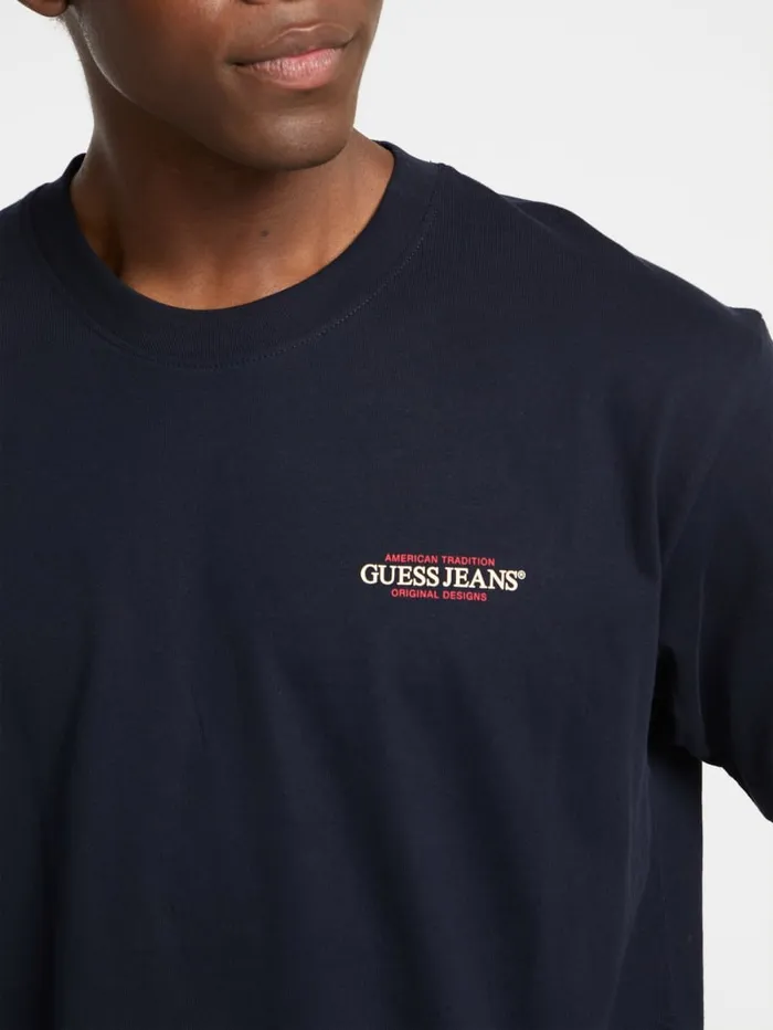 GUESS T Shirts and Tanks Oversized American Tradition Tee Beige 8211 Men