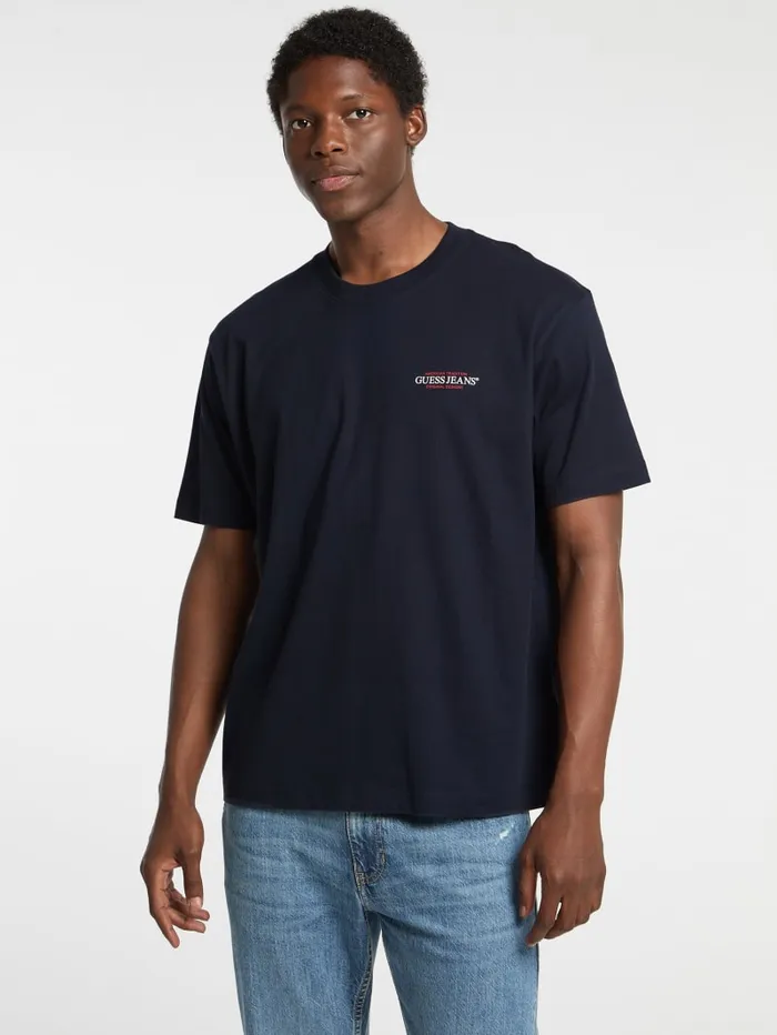GUESS T Shirts and Tanks Oversized American Tradition Tee Beige 8211 Men