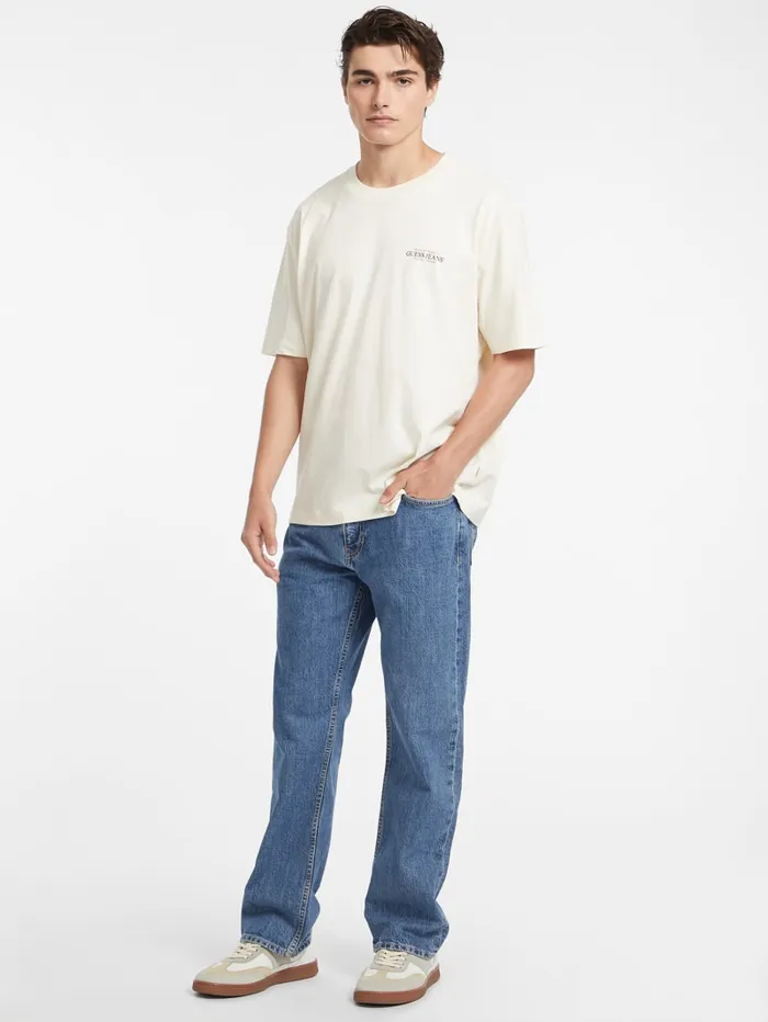 GUESS T Shirts and Tanks Oversized American Tradition Tee Beige 8211 Men
