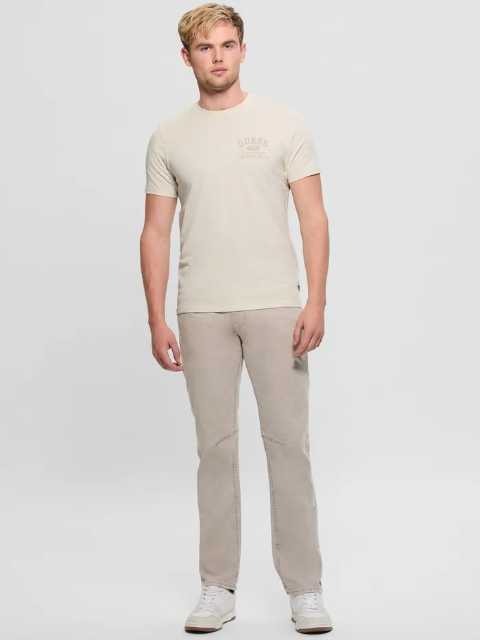 GUESS T Shirts and Tanks Signature Collegiate Tee White 8211 Men