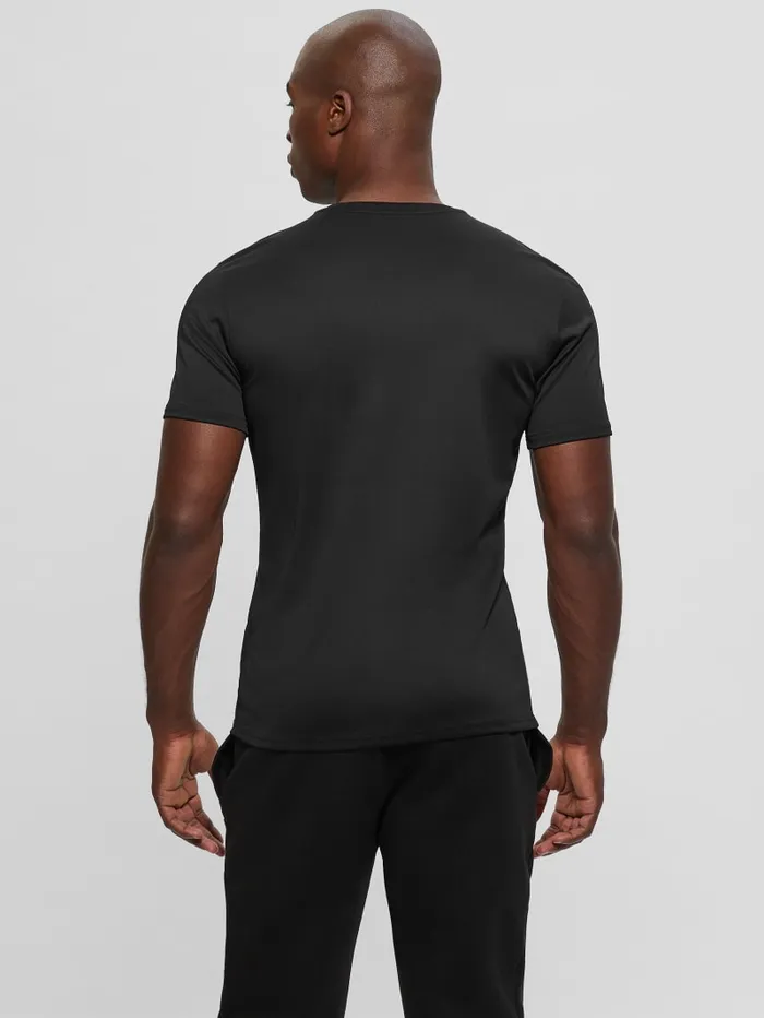 GUESS T Shirts and Tanks Signature Crewneck Tee Black 8211 Men