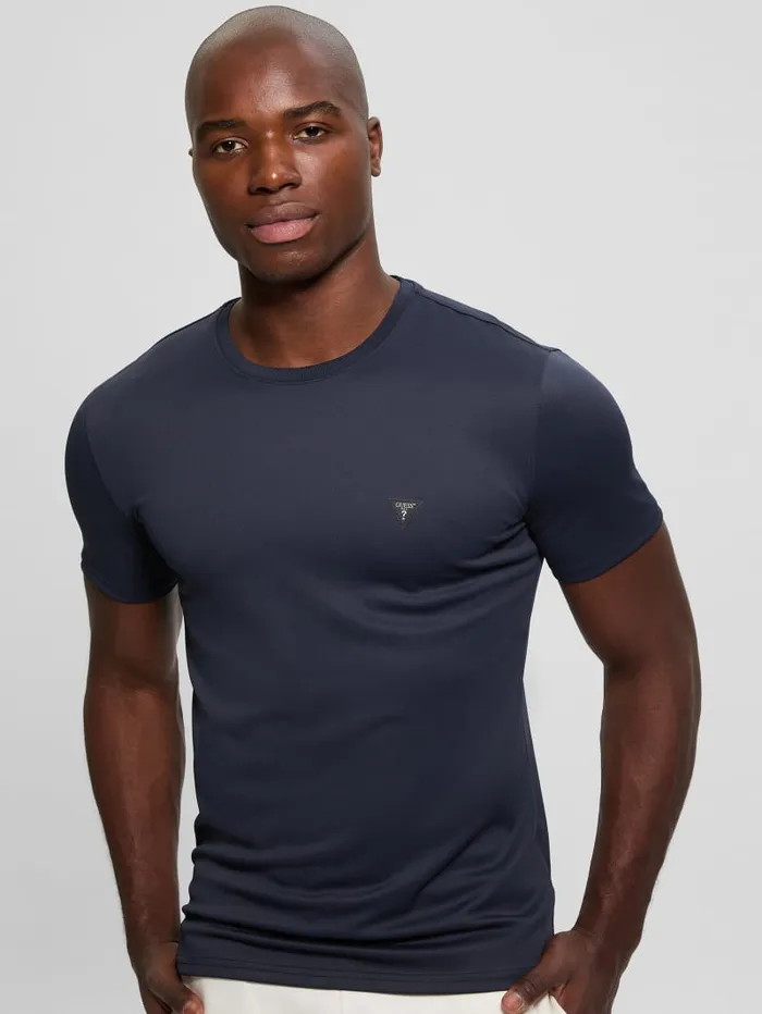 GUESS T Shirts and Tanks Signature Crewneck Tee Black 8211 Men