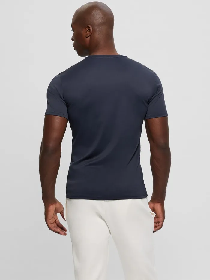 GUESS T Shirts and Tanks Signature Crewneck Tee Black 8211 Men