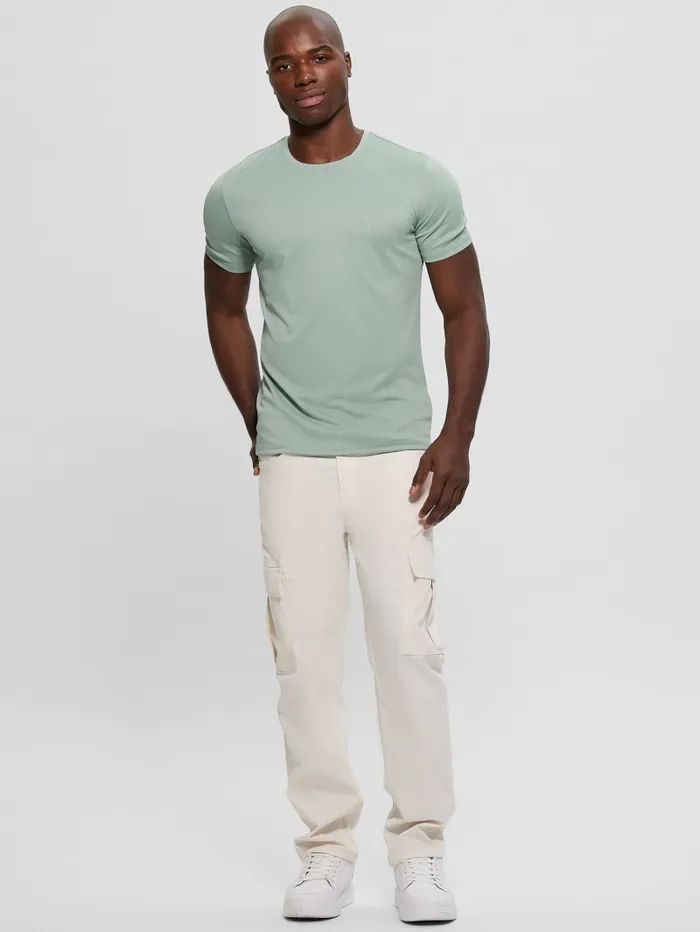 GUESS T Shirts and Tanks Signature Crewneck Tee Black 8211 Men