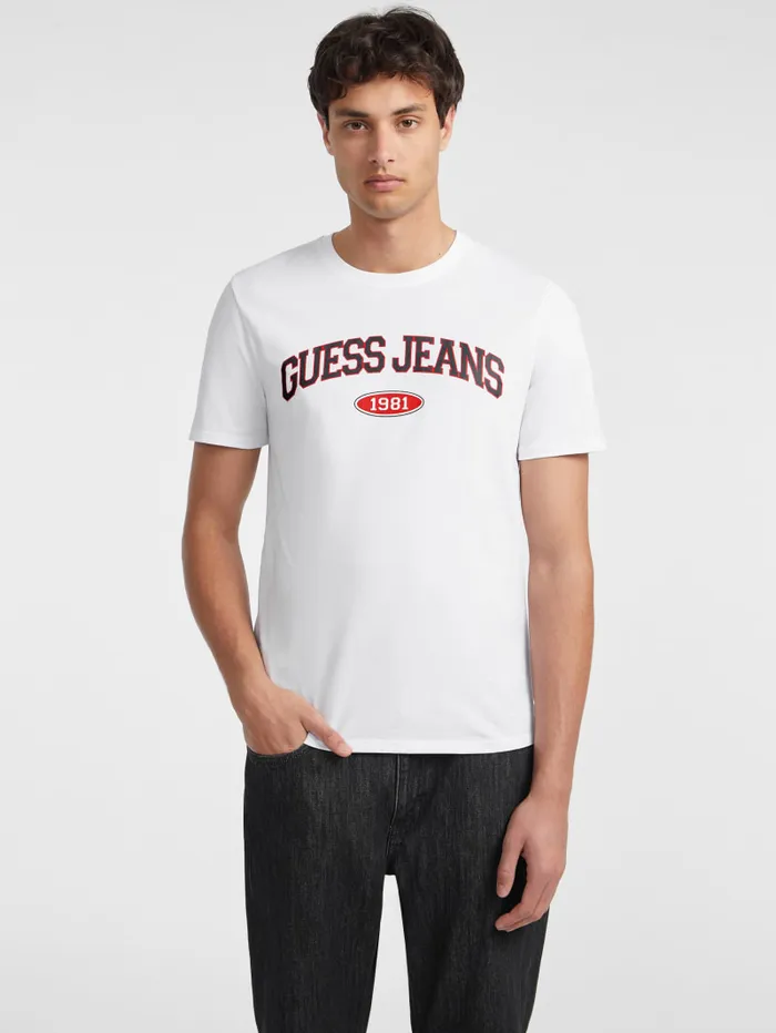 GUESS T Shirts and Tanks Slim 1981 Tee Blue 8211 Men
