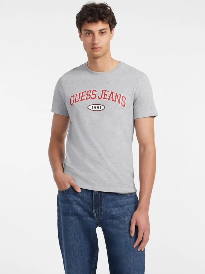 GUESS T Shirts and Tanks Slim 1981 Tee Blue 8211 Men
