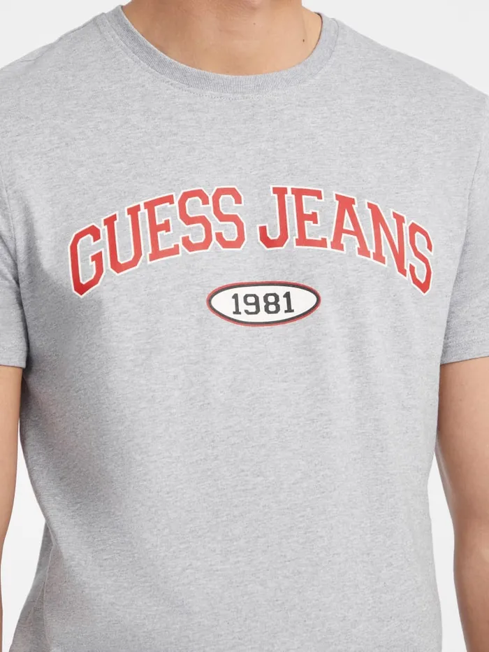 GUESS T Shirts and Tanks Slim 1981 Tee Blue 8211 Men