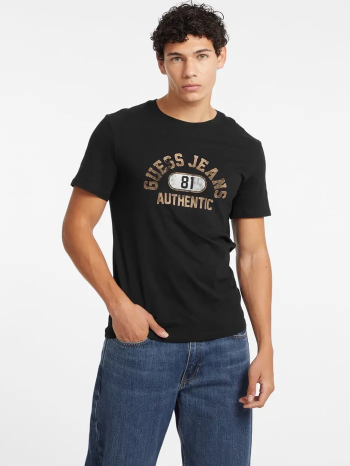GUESS T Shirts and Tanks Slim Authentic Logo Tee White 8211 Men