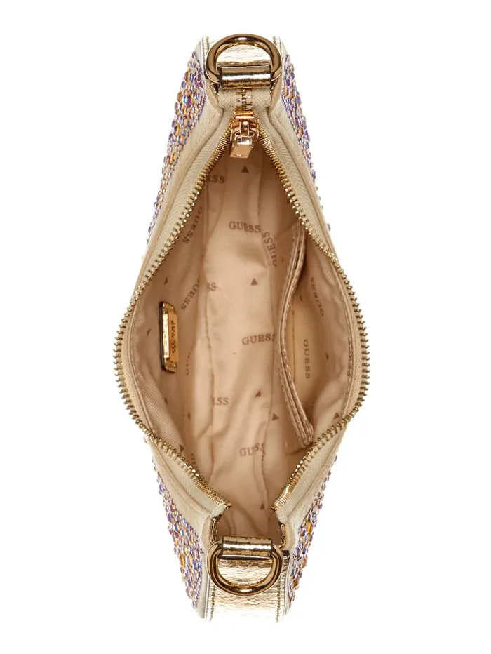 GUESS The It Bag Lua Rhinestone Shoulder Bag Gold 8211 Unisex
