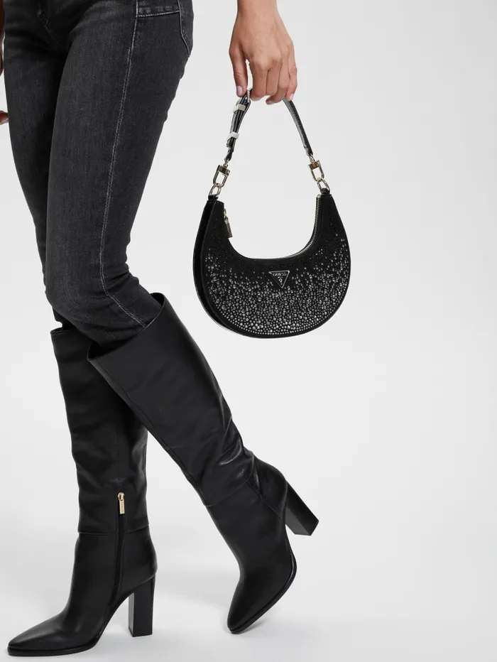 GUESS The It Bag Lua Rhinestone Shoulder Bag Gold 8211 Unisex