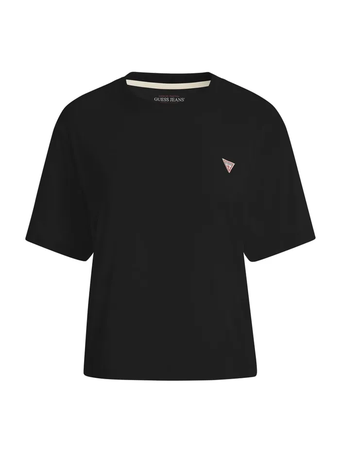 GUESS Tops Boxy Mini Triangle Tee White 8211 Women