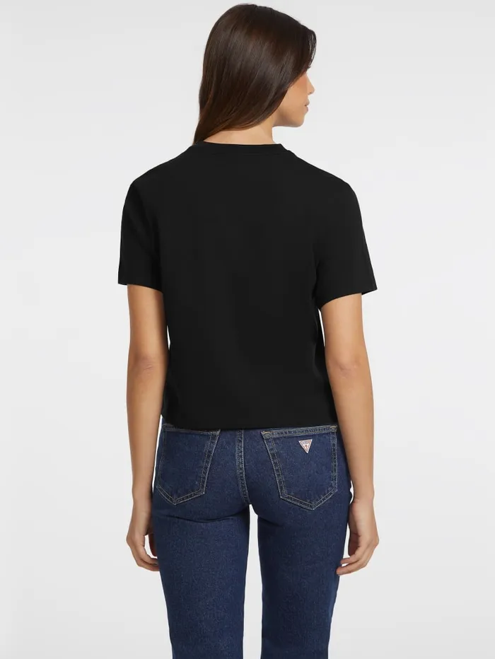 GUESS Tops Boxy Mini Triangle Tee White 8211 Women