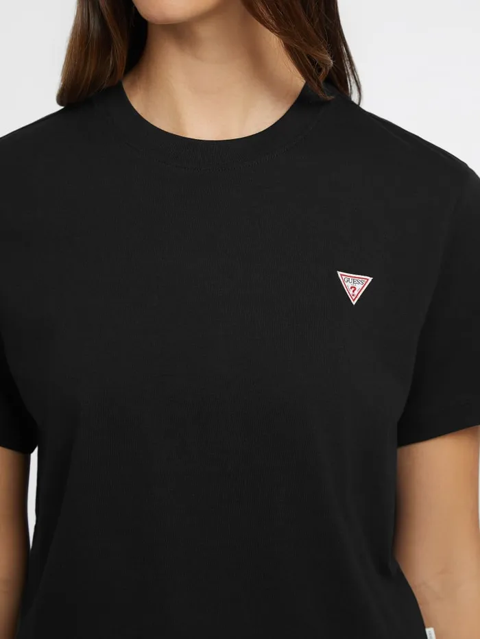 GUESS Tops Boxy Mini Triangle Tee White 8211 Women