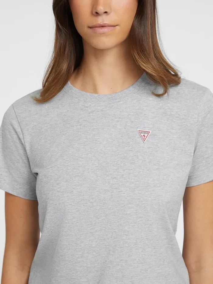 GUESS Tops Classic Mini Triangle Tee Gray 8211 Women