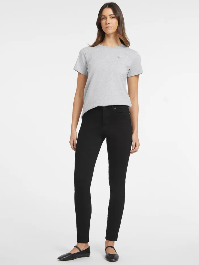 GUESS Tops Classic Mini Triangle Tee Gray 8211 Women