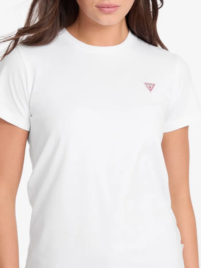 GUESS Tops Classic Mini Triangle Tee Gray 8211 Women
