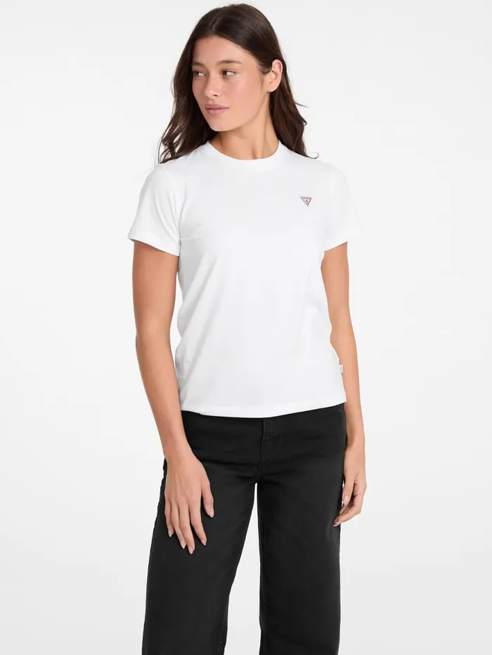 GUESS Tops Classic Mini Triangle Tee Gray 8211 Women