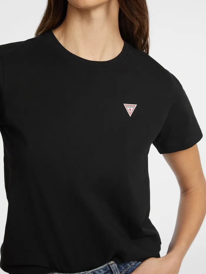GUESS Tops Classic Mini Triangle Tee Gray 8211 Women