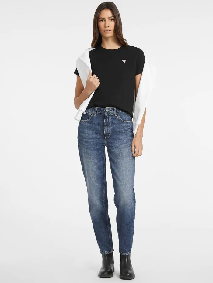 GUESS Tops Classic Mini Triangle Tee Gray 8211 Women