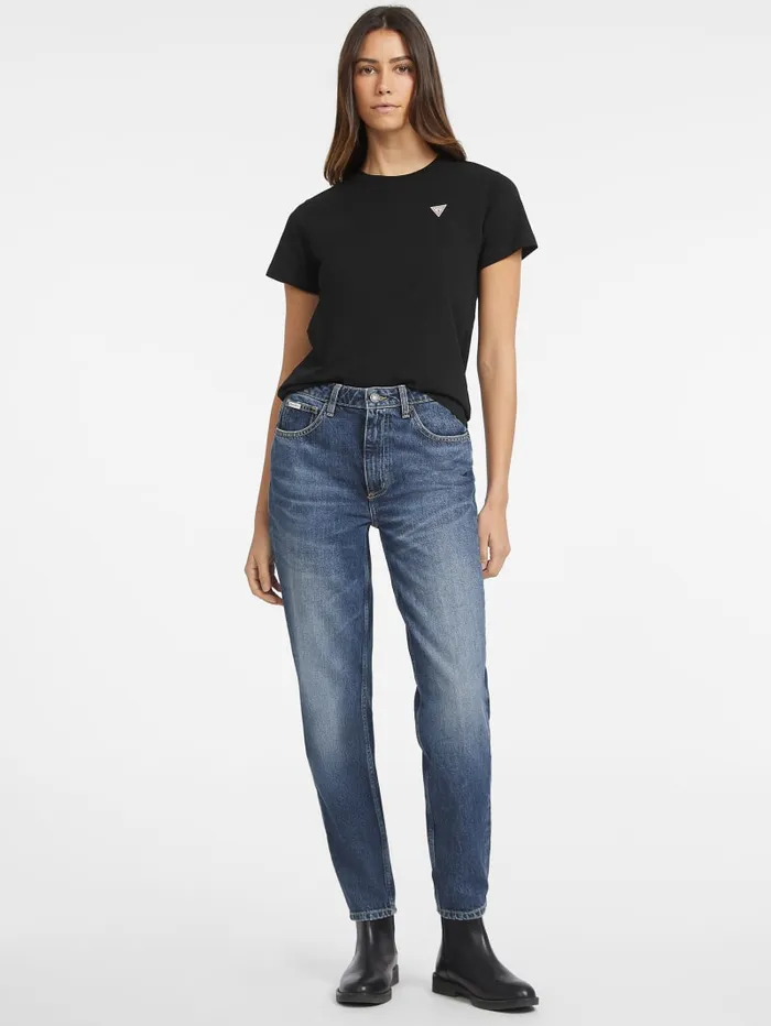 GUESS Tops Classic Mini Triangle Tee Gray 8211 Women