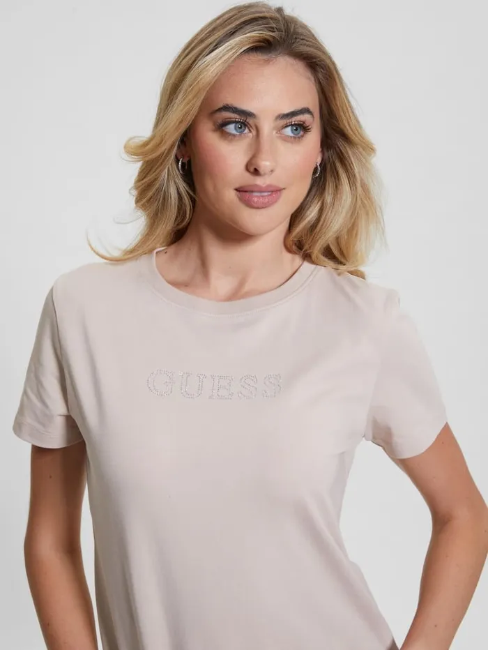 GUESS Tops Eco Briana Rhinestone Tee Pink 8211 Women