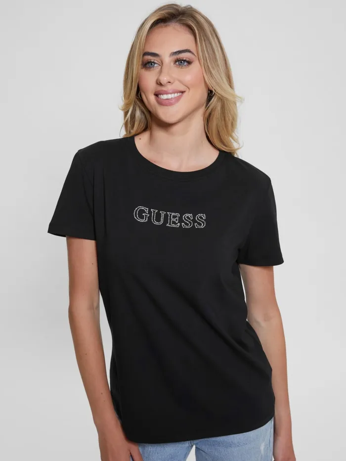 GUESS Tops Eco Briana Rhinestone Tee Pink 8211 Women