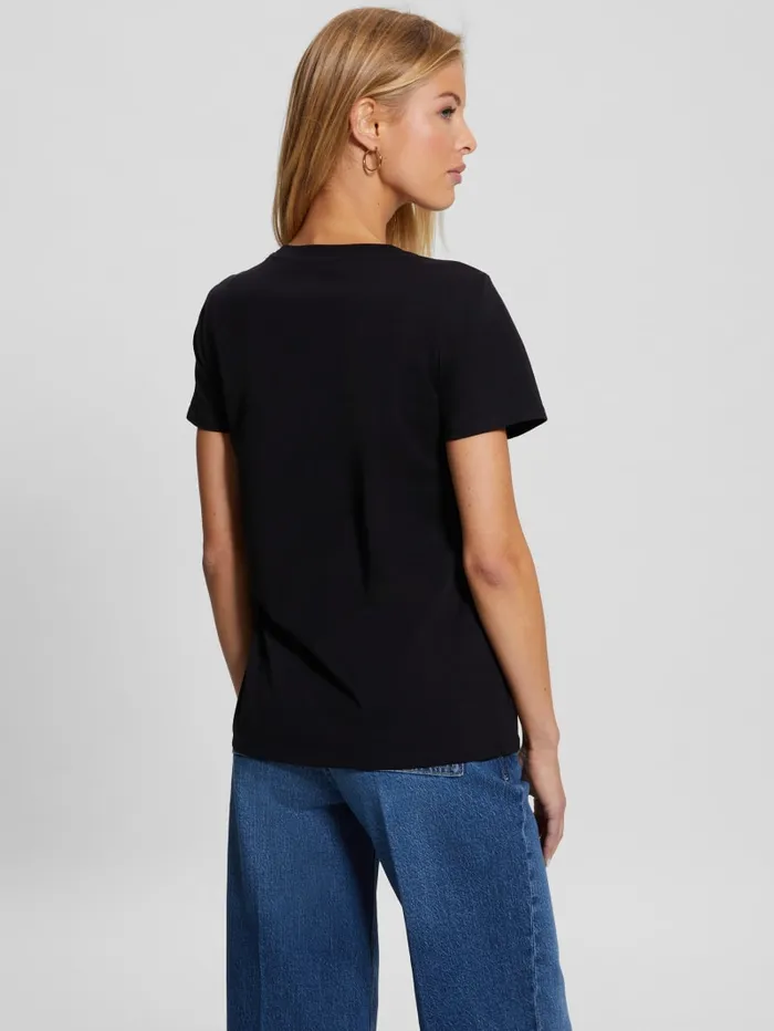 GUESS Tops Eco Glam Logo Easy Tee Black 8211 Women