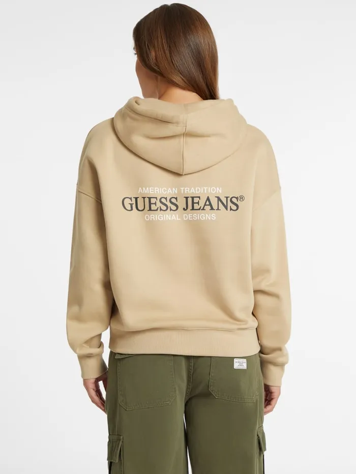 GUESS Tops Eco Hooded American Sweater Beige 8211 Women