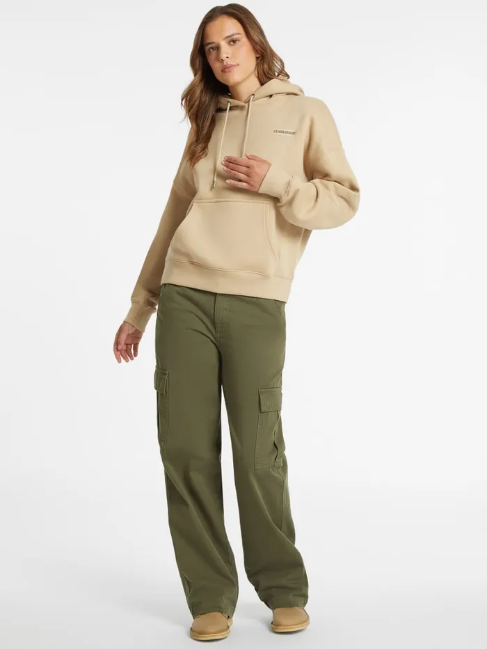 GUESS Tops Eco Hooded American Sweater Beige 8211 Women