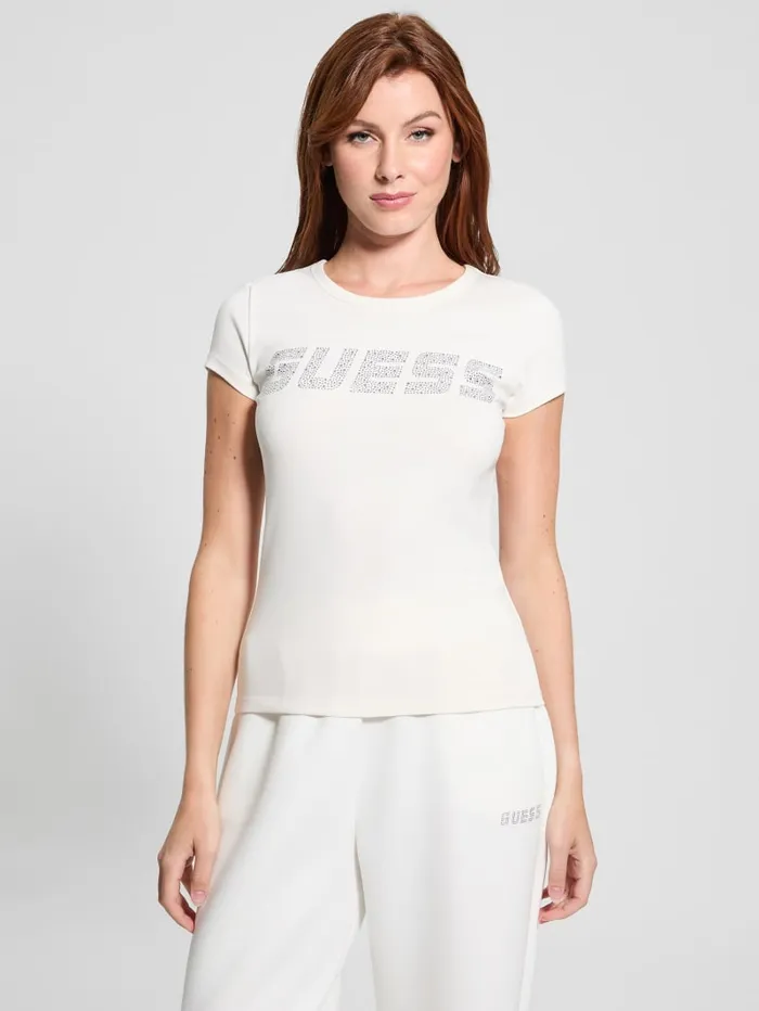 GUESS Tops Eco Kiara Rhinestone Tee Black 8211 Women
