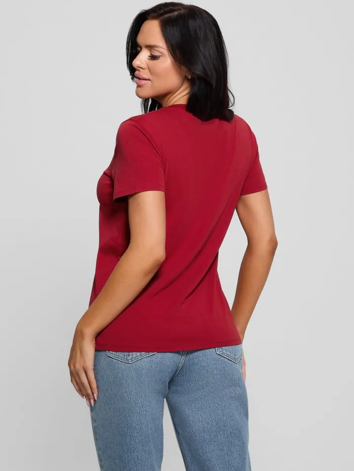 GUESS Tops Eco Lace Logo Easy Tee White 8211 Women