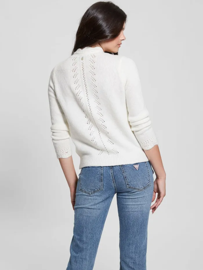 GUESS Tops Eco Macie Crochet Cardigan Pink 8211 Women