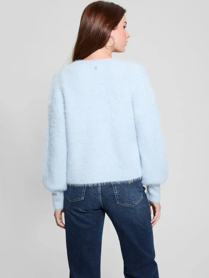 GUESS Tops Keyla Fuzzy Cardigan Pink 8211 Women