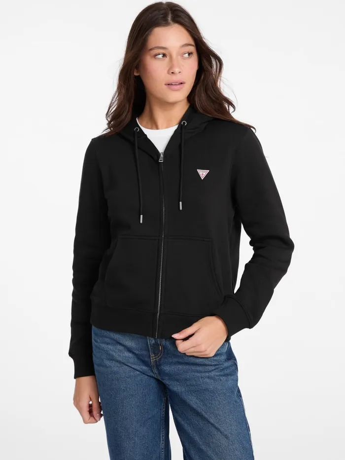 GUESS Tops Mini Patch ZipUp Sweatshirt Gray 8211 Women