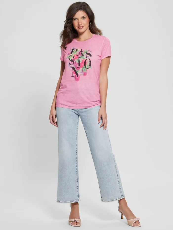 GUESS Tops Passion Fruit Easy Tee Pink 8211 Women