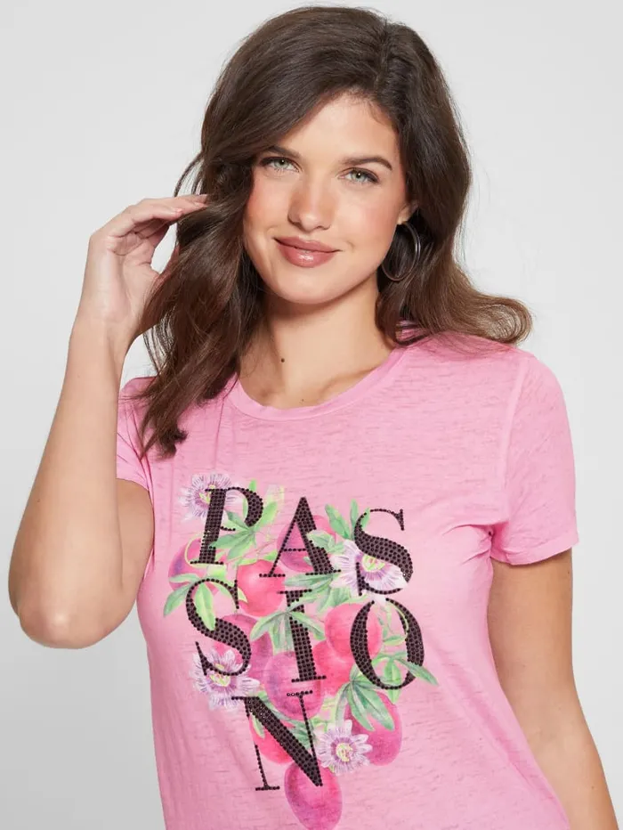 GUESS Tops Passion Fruit Easy Tee Pink 8211 Women