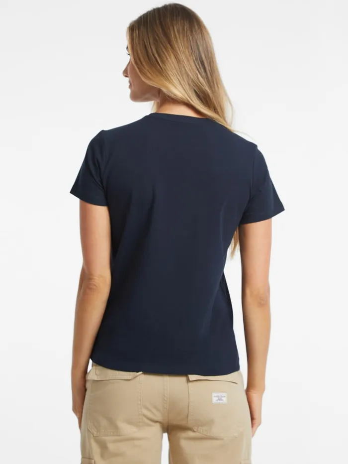 GUESS Tops Regular TwoTone Logo Tee Red 8211 Women