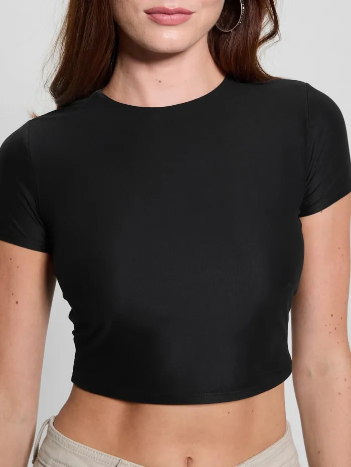 GUESS Tops Rene Second Skin Crop Tee Beige 8211 Women