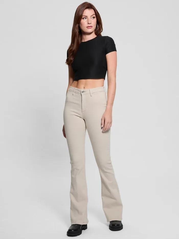 GUESS Tops Rene Second Skin Crop Tee Beige 8211 Women