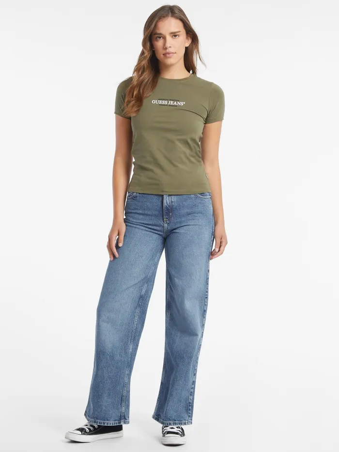 GUESS Tops Slim American Tradition Tee Green 8211 Women