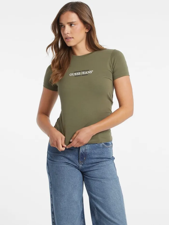 GUESS Tops Slim American Tradition Tee Green 8211 Women