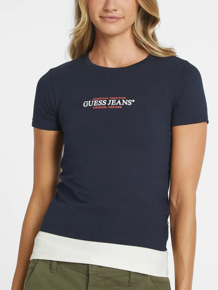 GUESS Tops Slim American Tradition Tee Green 8211 Women