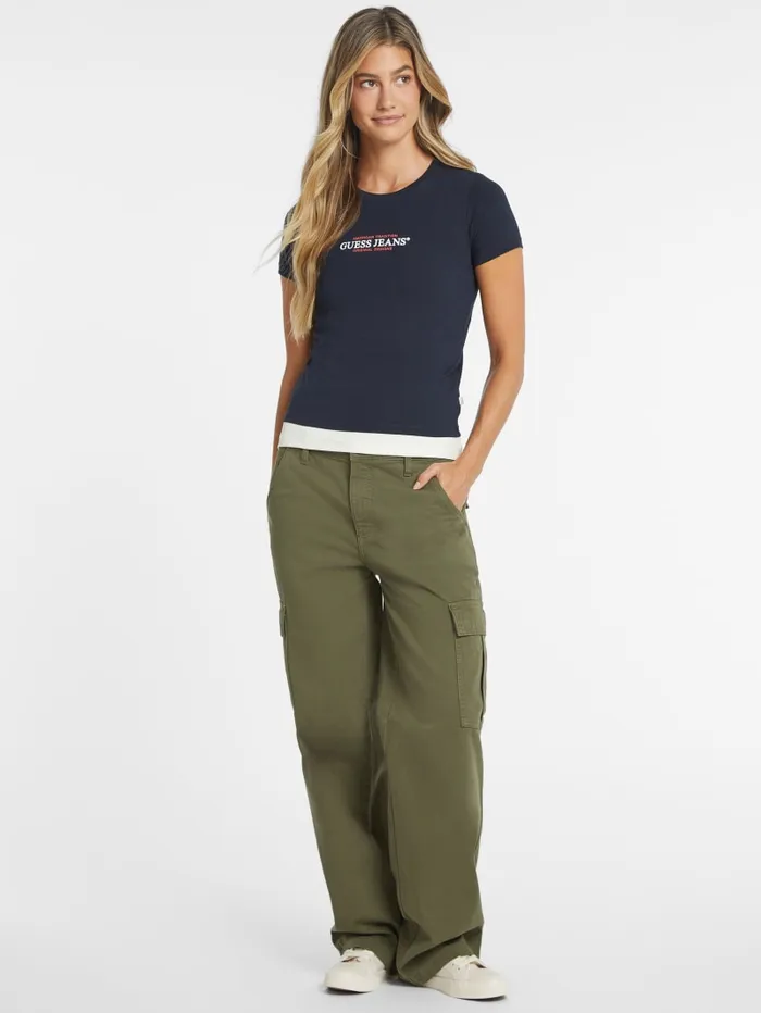 GUESS Tops Slim American Tradition Tee Green 8211 Women