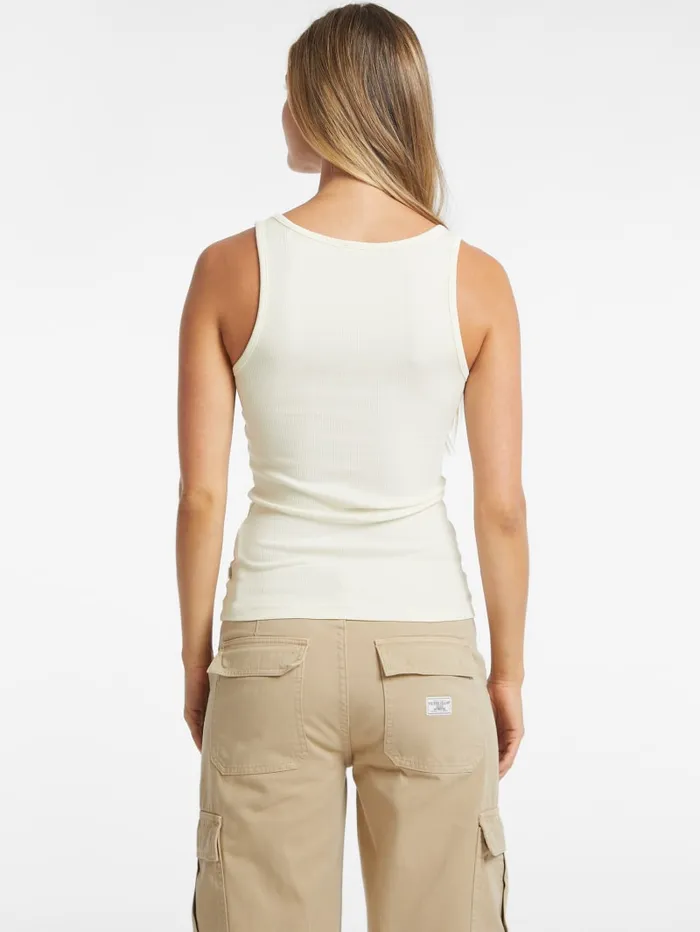 GUESS Tops Slim Embroidered Logo Tank Gray 8211 Women