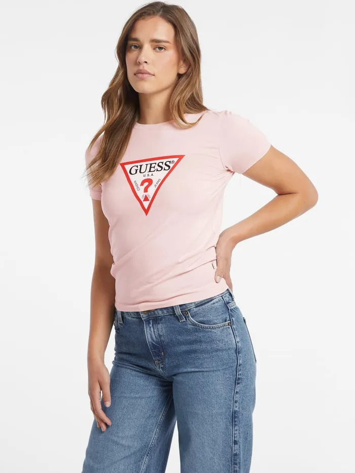 GUESS Tops Slim Iconic Tee White 8211 Women