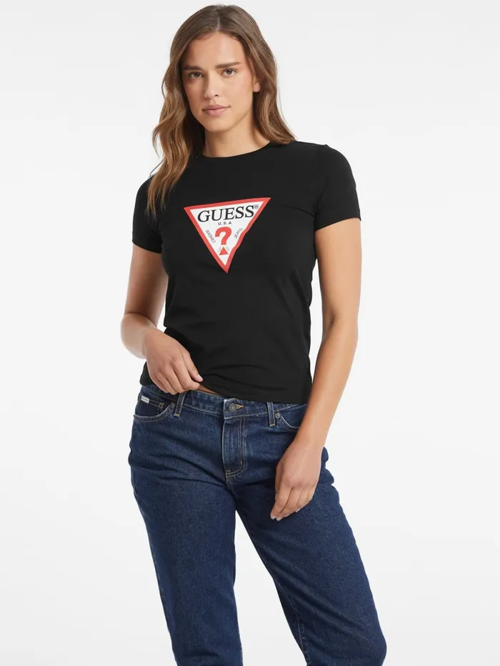 GUESS Tops Slim Iconic Tee White 8211 Women