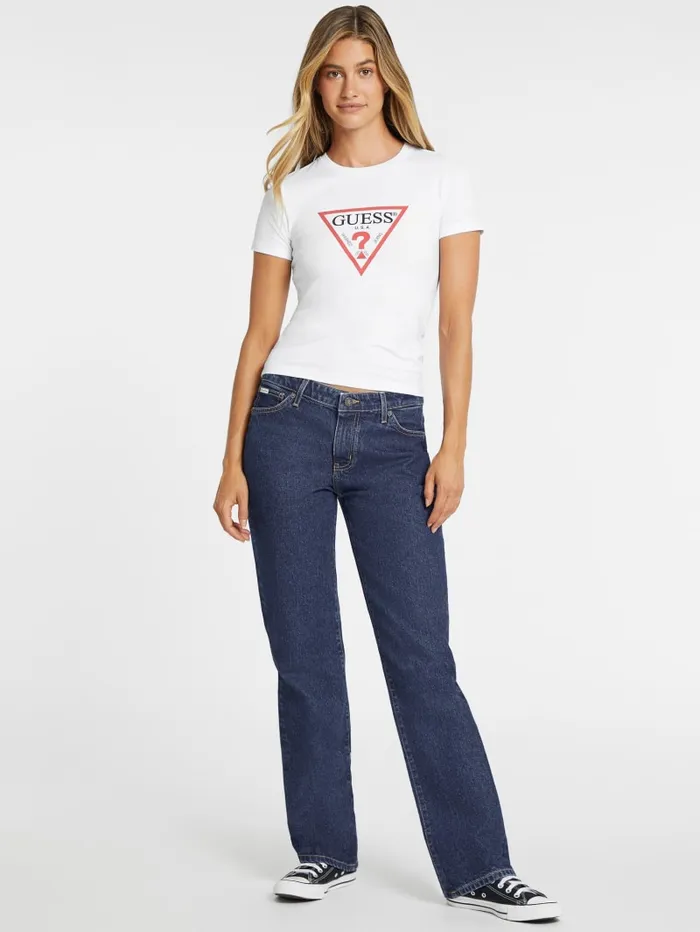 GUESS Tops Slim Iconic Tee White 8211 Women
