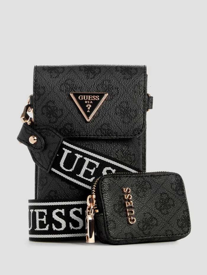 GUESS Travel and Tech Latona Quattro G Mini Phone Crossbody Black 8211 Women